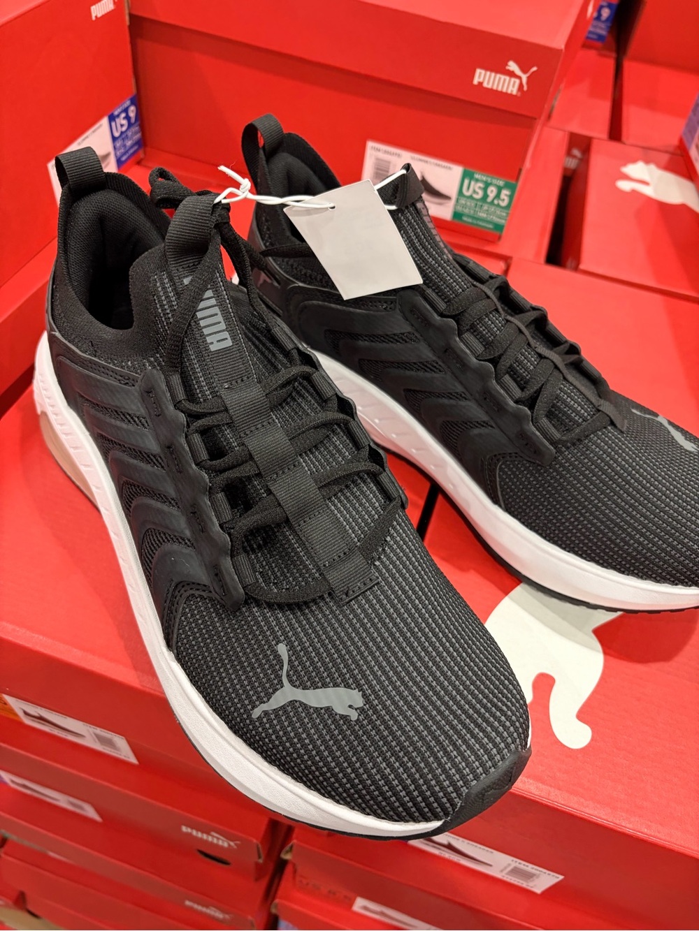 Puma Black Athletic Sneakers X-cell with foam cushion new in box